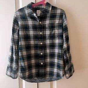 Boys Gap Flannel button-down with denim lining